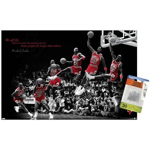 Trends International Michael Jordan - Fly Unframed Wall Poster Prints - 1 of 4