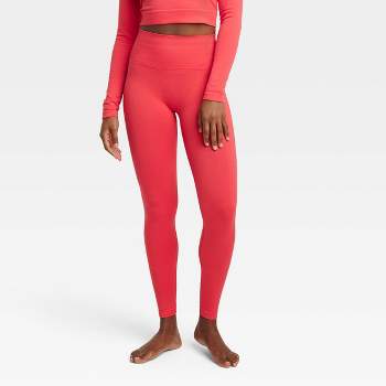 Women's High-rise Patterned Seamless 7/8 Leggings - Joylab™ Red Xs : Target
