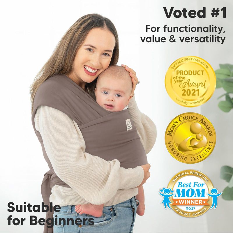 KeaBabies Original Baby Wraps Carrier, Baby Sling Carrier, Stretchy Infant Carrier for Newborn, Toddler, 4 of 14