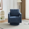Swivel Boucle Accent Chair, 360° Rotating Club Chair with Removable Back Cushion for Living Room Bedroom-3irtyhousy - 2 of 4