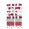 Hudson Baby Infant Boys Cotton Flannel Receiving Blankets 4-Pack, Fire Truck , One Size - 2 of 4