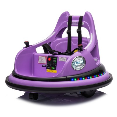 Lomsoe 12V ride on bumper car for kids,electric car for kids,1.5-5 Years Old,W/Remote Control, LED Lights, Bluetooth & 360 Degree Spin