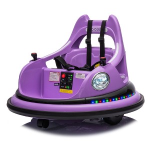Lomsoe 12V ride on bumper car for kids,electric car for kids,1.5-5 Years Old,W/Remote Control, LED Lights, Bluetooth & 360 Degree Spin - 1 of 4