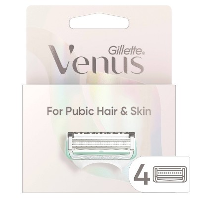 Venus for Pubic Hair & Skin Women's Razor Blade Refills - 4ct