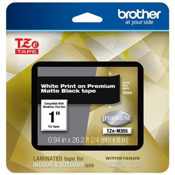 Brother P-touch Laminated Tape 1 White Print TZE-M355