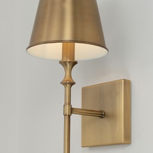 Capital Lighting Whitney 1 - Light Wall Light in  Aged Brass - 1 of 4