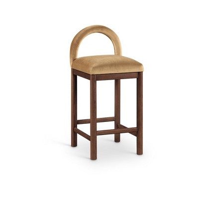 Meridian Furniture,Conrad Saddle Velvet Counter Stool