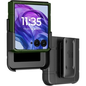 Nakedcellphone Combo for Motorola RAZR+ 2024/2025 Flip Phone (RAZR PLUS) - Slim Case and Belt Clip Holster Holder - 1 of 4