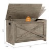 30" Wooden Storage Bench, Flip Top Entryway Shoe Bench with Safety Hinge, Large Toy Chest, Storage Ottoman for Entryway Bedroom Living Room - 3 of 4