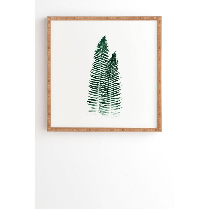 Nature Magick Forest Fern Bamboo Framed Wall Art Green - Deny Designs, 1 of 5