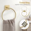 Itopfox 5 Piece Bathroom Hardware Set SUS304 Stainless Steel Includes 23.6 Inch Towel Bar Towel Ring Toilet Paper Holder Two Hooks - 4 of 4