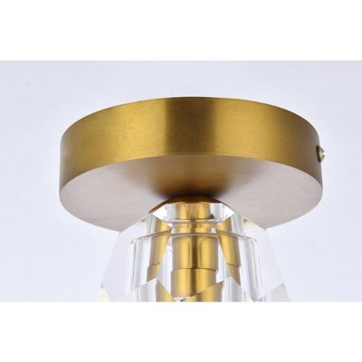 Eren Gold and Crystal LED Flush Mount Light