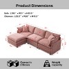 VASIP Chenille Modular Cloud Sectional Sofa - 105" L-Shaped 3-Seater with Ottoman,for Living Room,Beige - 2 of 4