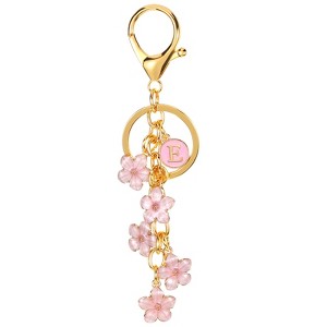 Unique Bargains  Metal Small Beautiful Personalized Flower Keychain for Handbag Purse - 1 of 4