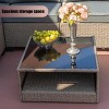 12-Piece Modular Wicker Patio Sofa Set with Cushions and 2 Coffee Tables, Outdoor Conversation Furniture for Backyard or Garden – The Pop Home - 2 of 4