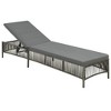 vidaXL Sun Lounger with Cushion Poly Rattan Gray - 3 of 4
