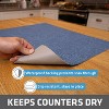 LunaLulinlk Dish Drying Mat, Oversized 19x24 in. Super Absorbent, Quick Dry Fabric, Waterproof & Slip-Resistant Blue - 2 of 4