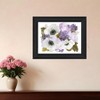 HomeRoots Lilacs and Anemone Black Framed Print Wall Art - 2 of 4