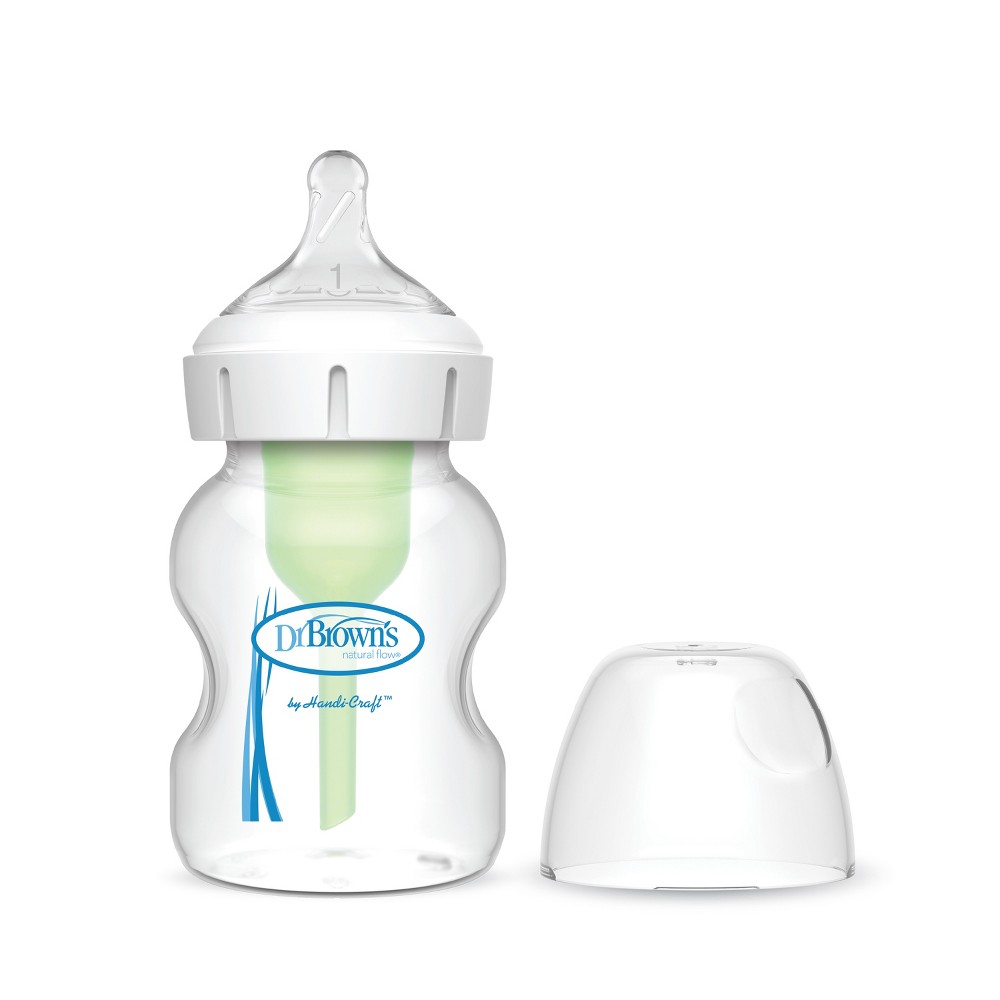 Lansinoh NaturalWave Baby Bottle Nipples, Medium Flow, Size 3M, Anti-Colic,  2 Count