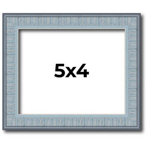 PosterPalooza | Photo Size Textured Blue Picture Frame - UV Acrylic, Foam Board Backing, Hanging Hardware - 1 of 4