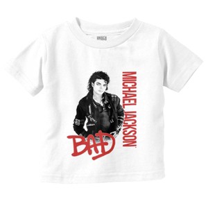 Michael Jackson Bad Music Album Cover Toddler Baby Graphic T Shirt Brisco Brands - 1 of 4