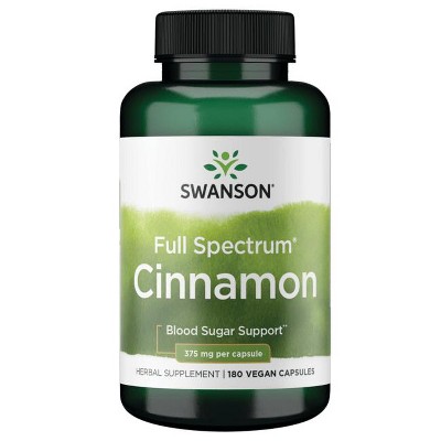 Swanson Full Spectrum Cinnamon 375 mg 180 Capsules.