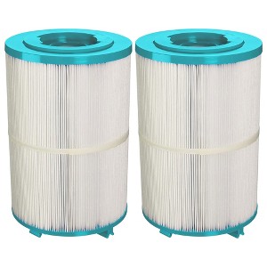 Hurricane Replacement Spa Filter Cartridge for Unicel C-7367, PDO75-2000, Filbur FC-3059 - Best Value USA Spa Filters, White, 2 Pack - 1 of 4