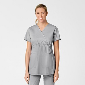 Wink WonderWORK Maternity Mock Wrap Scrub Top - 1 of 4