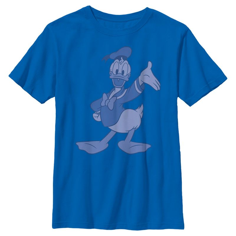 Boy's Mickey & Friends Donald Duck Grayscale Wave T-Shirt, 1 of 6