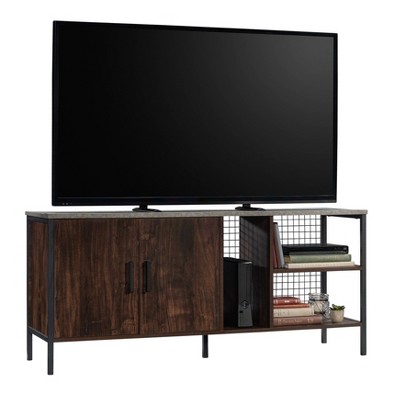 Slate Gray and Walnut TV Credenza with Cabinet