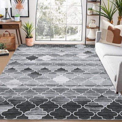 Area Rugs Moroccan Rugs Geometric Rug Non-Slip Rugs Abstract Distressed Accent Carpet