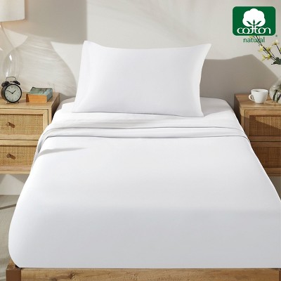 California King Bright White Microfiber Deep Pocket Sheet Set