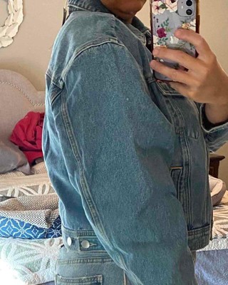 Women's Cropped Denim Jacket - Universal Thread™ Medium Wash : Target