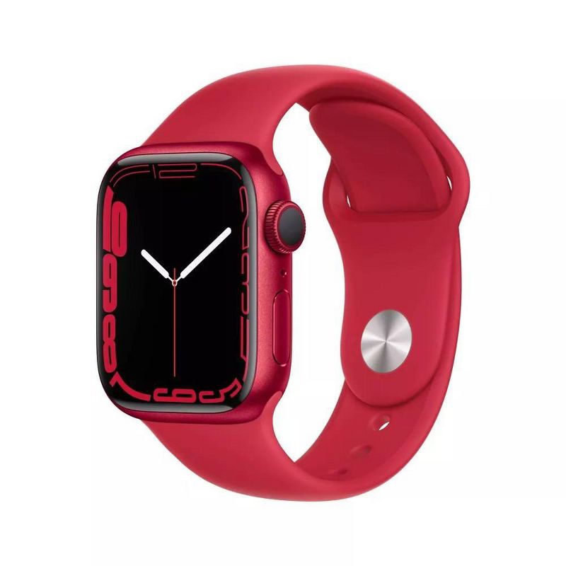 Refurbished Apple Watch Series 7 GPS 45mm (PRODUCT)RED Aluminum Case with RED Sport Band (2021, 7th Generation) - Target Certified Refurbished, 3 of 4