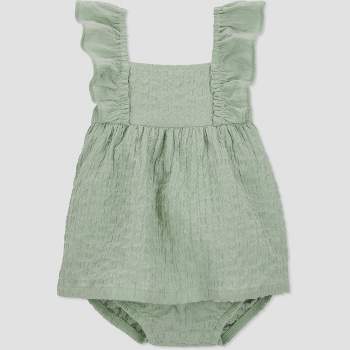 Carter's Just One You® Baby Girls' Textured Sunsuit - Green