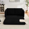 Mjkone 3-in-1 Convertible Futon Sofa Bed, Foldable Tufted Loveseat Sleeper Sofa with Side Pockets,Space-Saving - 4 of 4