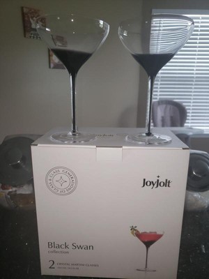 Joyjolt Black Swan White Stemless Wine Glasses - Set Of 4 Premium Crystal  Glassware- 23.1 Oz : Target