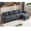 NicBex Convertible Sectional Sofa,L-Shaped Couch with Storage Chaise for Living Room,Apartment,Office,Gray - 2 of 4