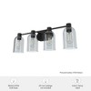 Hunter Fans 28.5" Lochemeade Wall Lights Natural Iron Finish - Modern 4-Light Vanity Lighting for Stylish Indoor Spaces - 4 of 4
