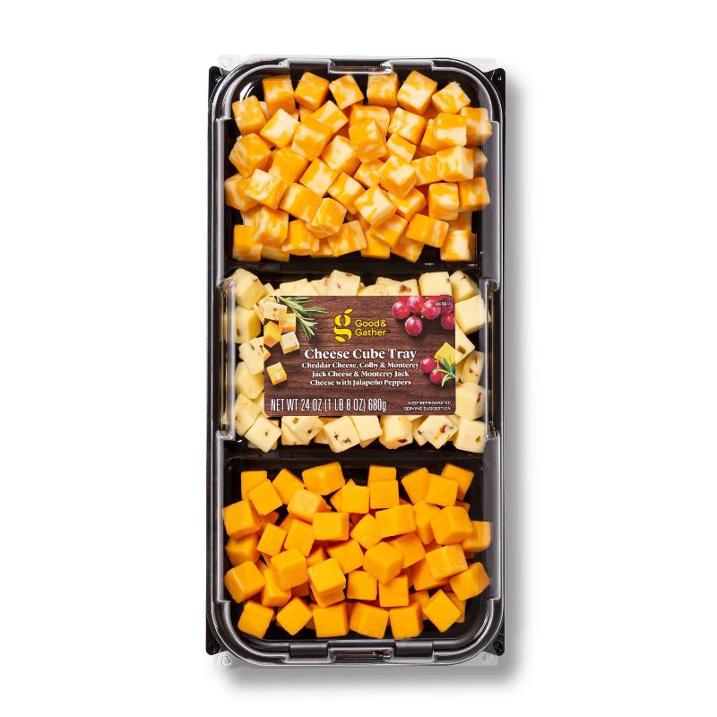 Cubed Cheese Tray - 24oz - Good &#38; Gather&#8482;, 1 of 4