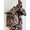 Eight Day Cuckoo Clock – 18 in Height – Hand-Carved Fox, Bird & Grapevine Design – By River City Clocks - 4 of 4