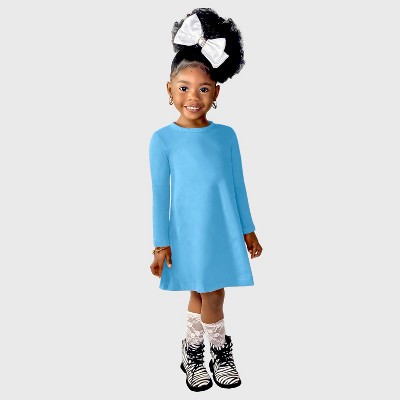 City Threads Long Sleeve Soft 100% Cotton Baby Rib Long Sleeve Dress - USA-Made for Girls/Baby/Toddler