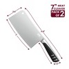 Lux Decor 7-Inch Meat Cleaver Ultra Sharp Butcher Knife High Carbon Stainless Steel Professional Chef Knife for Meat & Vegetables - 2 of 4