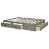NicBex Full/Queen Antique Wood Bed Frame with 6 Storage Drawers,Modern Platform Bed for Bedroom,No Box Spring Needed - 3 of 4