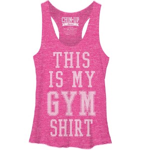 Women's CHIN UP My Gym Shirt Racerback Tank Top - 1 of 3