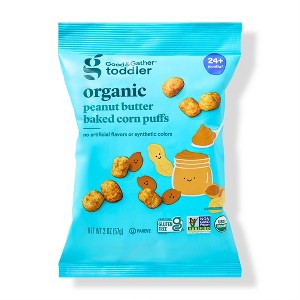 Toddler Peanut Butter Puffs Baby Snacks - 2oz - Good & Gather™ - 1 of 3