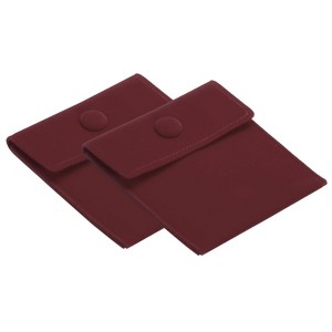 Unique Bargains Velvet Snap Button Dense Stitches Jewelry Bag 2 Pcs - 1 of 4