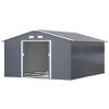 Outsunny Metal Storage Shed Organizer, Garden Tool House with Vents and Sliding Doors for Backyard, Patio, Garage, Lawn - 4 of 4