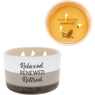 Pavilion Gift Company - Retired - 12 oz - 100% Soy Wax Reveal Triple Wick Candle Scent: Tranquility - Flame Candles