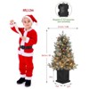 3/4.5 Ft Christmas Tree with 78 Multicolor Led Lights, Pre-Lit Artificial Christmas Trees with Potted Base - 2 of 4